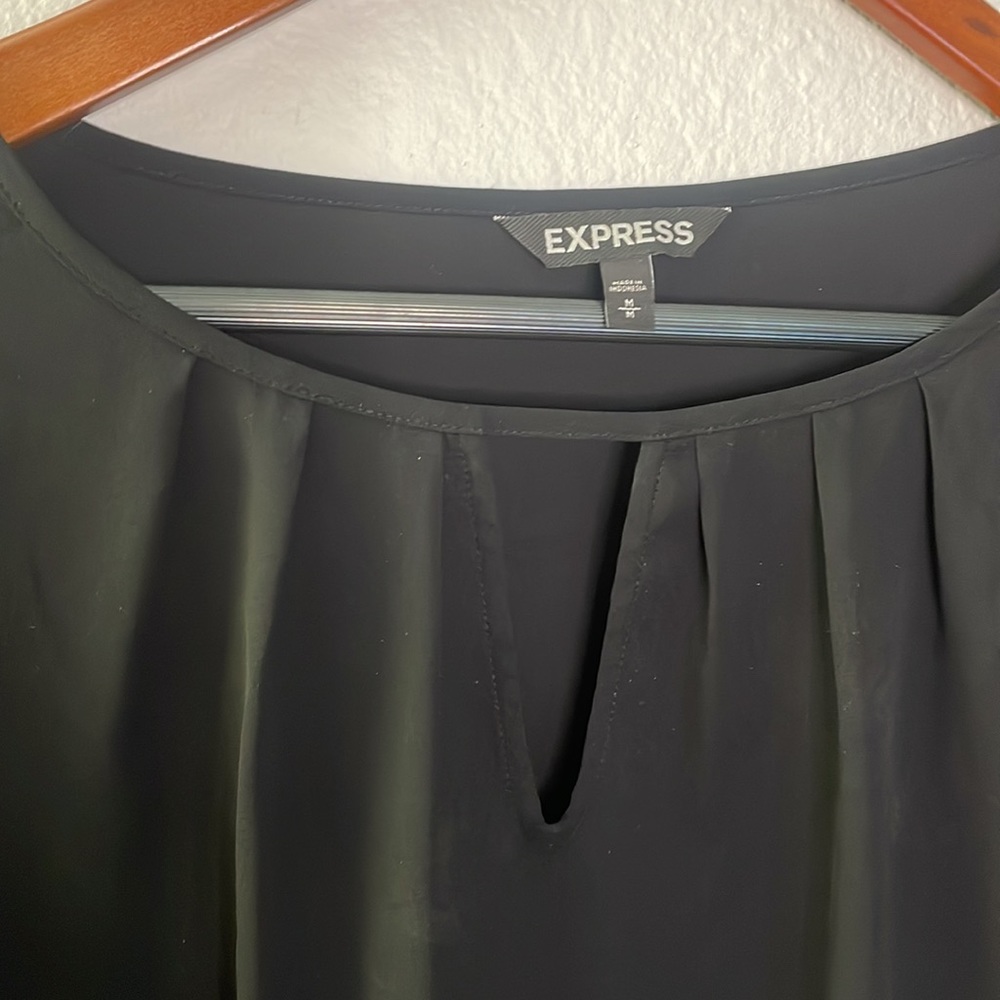 Express Black 3/4 sleeve Blouse - Picture 2 of 6